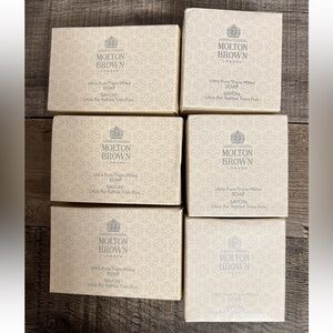 New Molton Brown Triple Milled Soap Set of 6 (3) 2.65 oz boxes (3) 1.59 oz boxes